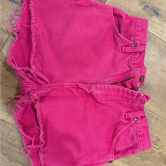 Wrangler Hot Pink Denim Shorts - Picture 1 of 5